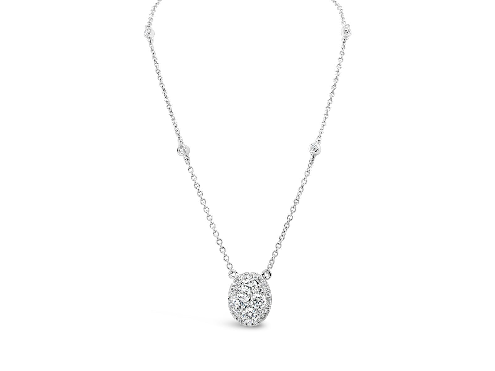 Oval Cluster Pendant - Elgrissy Diamonds