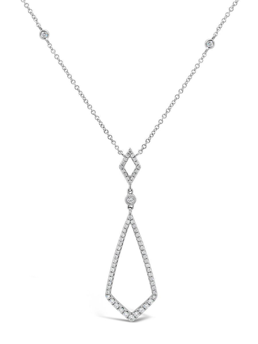 Geometric Kite Drop Necklace - Elgrissy Diamonds