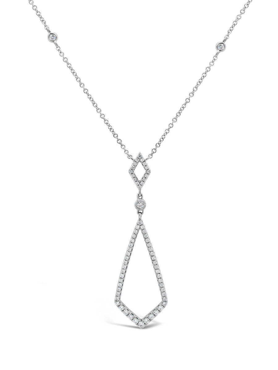 Geometric Kite Drop Necklace - Elgrissy Diamonds