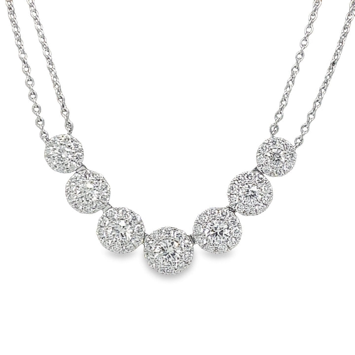 7 Graduated Illusion Diamond Elegance Necklace - Elgrissy Diamonds