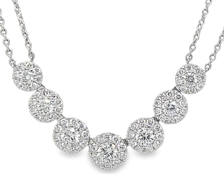 7 Graduated Illusion Diamond Elegance Necklace - Elgrissy Diamonds