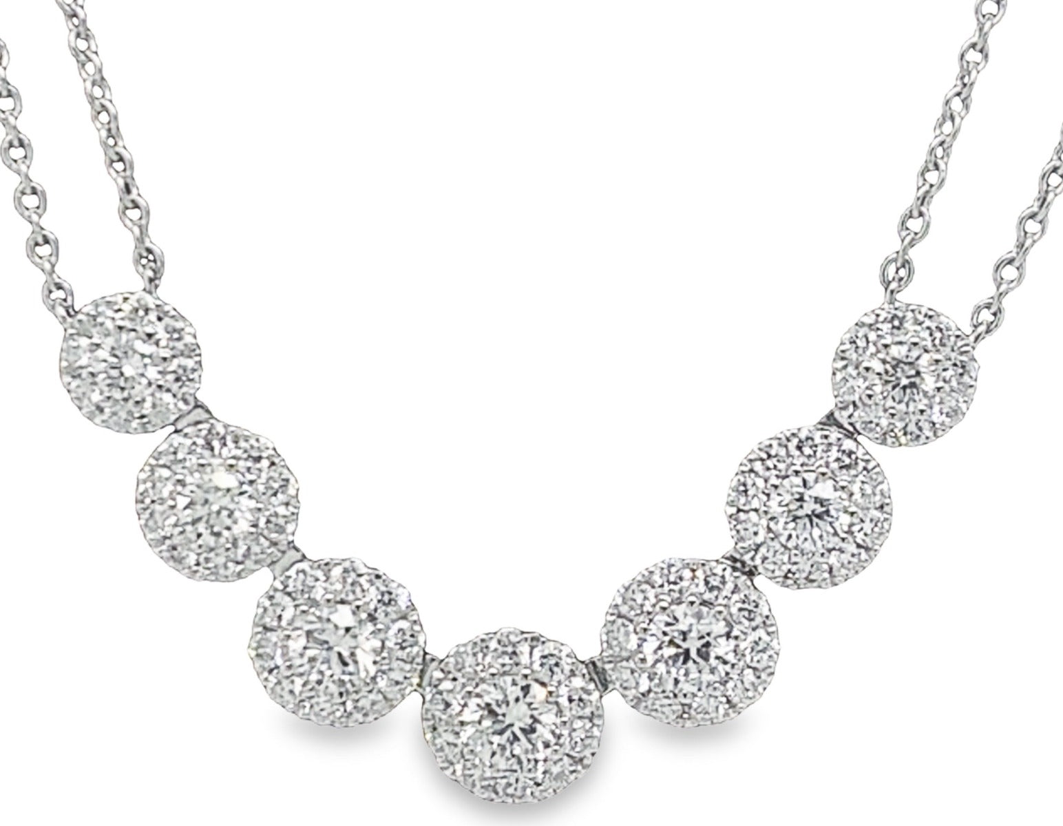 7 Graduated Illusion Diamonds Necklace - Elgrissy Diamonds