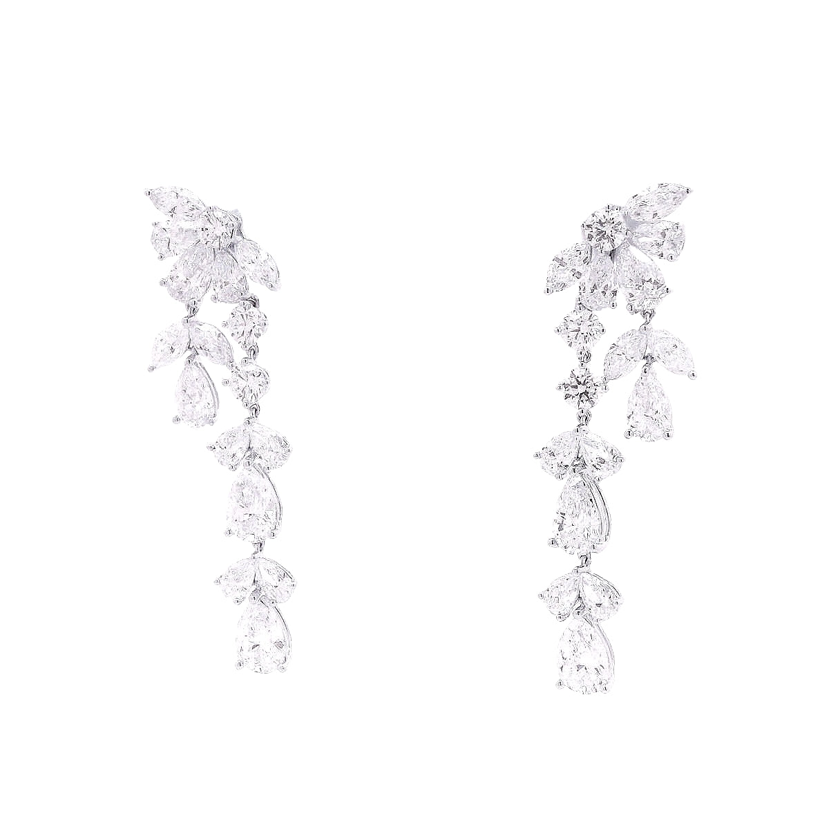 Ethereal Cascade Lab Grown Diamond Drop Earrings