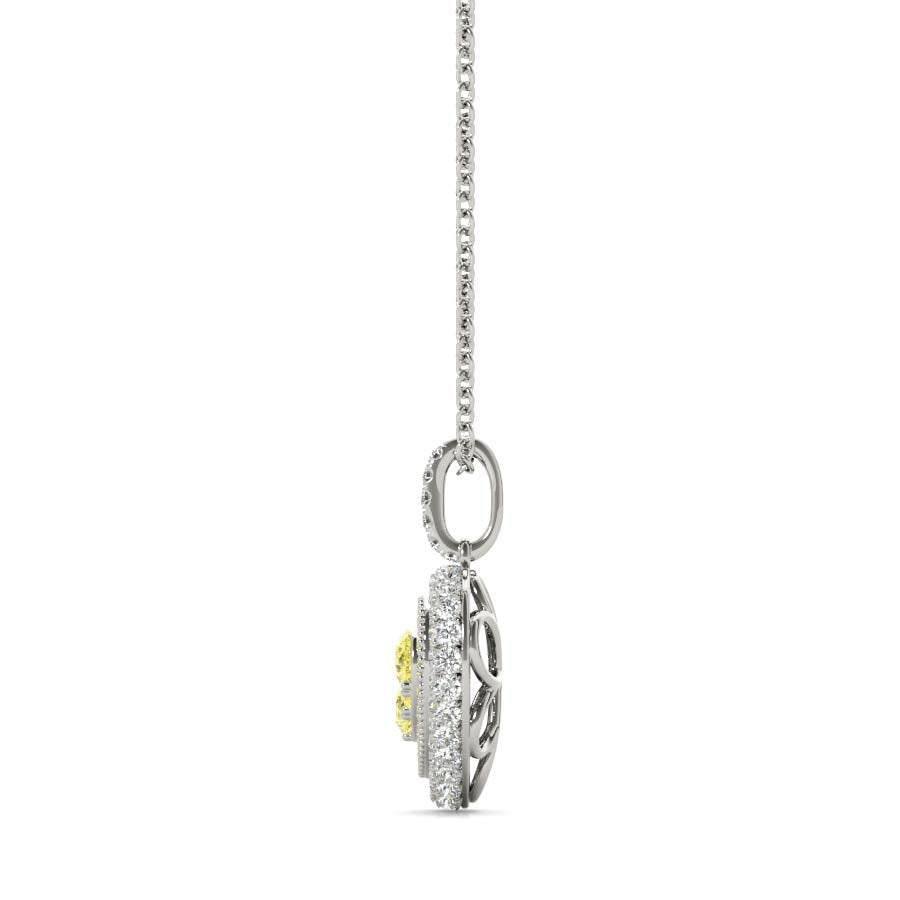 Fancy Yellow Heart Pendant - Elgrissy Diamonds