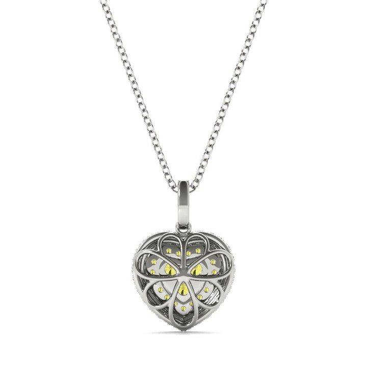 Fancy Yellow Heart Pendant - Elgrissy Diamonds