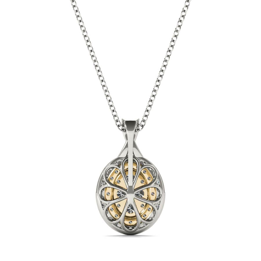 Fancy Yellow Oval Pendant Necklace - Elgrissy Diamonds