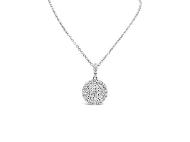 Round illusion Cluster Pendant - Elgrissy Diamonds