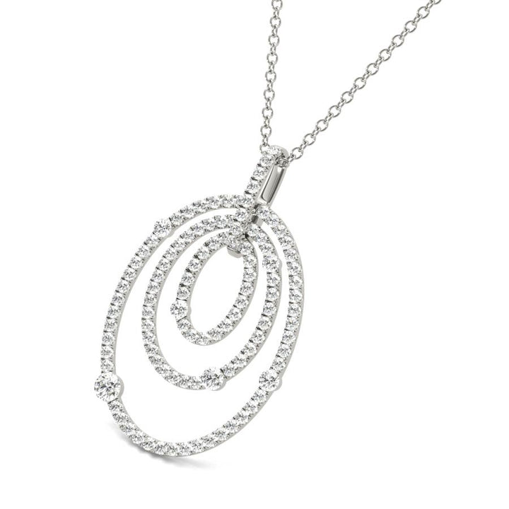 Oval three rows Pendant - Elgrissy Diamonds