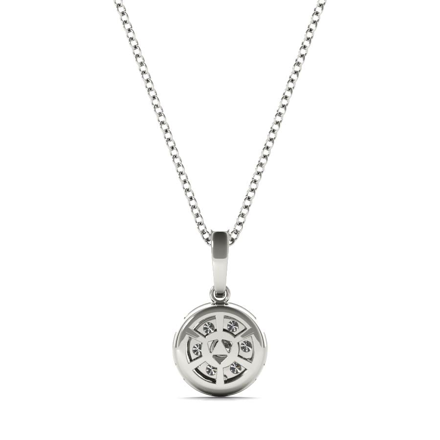 Round Diamond Cluster Pendant Necklace - Elgrissy Diamonds