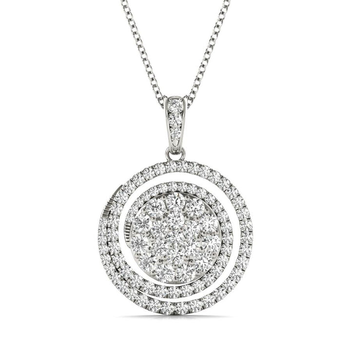 Swirl Diamonds Pendant Necklace - Elgrissy Diamonds