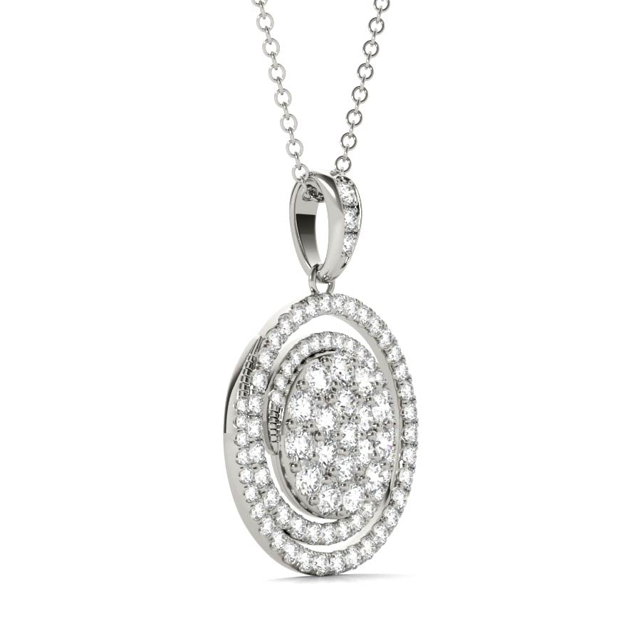 Swirl Diamonds Pendant Necklace - Elgrissy Diamonds