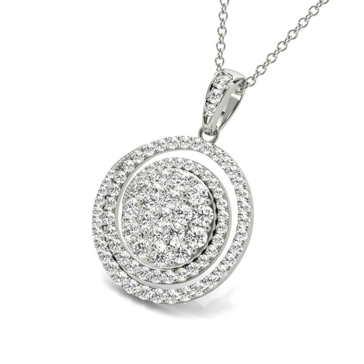 Swirl Diamonds Pendant Necklace - Elgrissy Diamonds