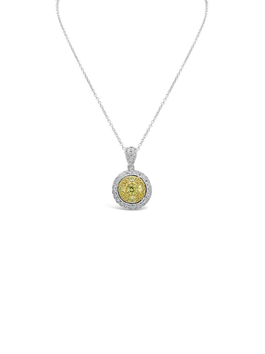 Round Fancy Yellow Pendant - Elgrissy Diamonds
