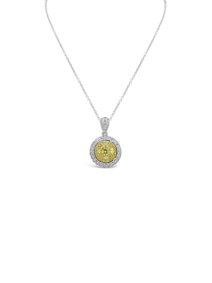 Round Fancy Yellow Pendant - Elgrissy Diamonds