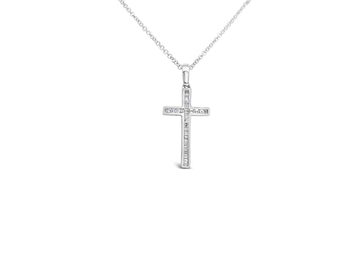 Pavé Cross Pendant Necklace - Elgrissy Diamonds