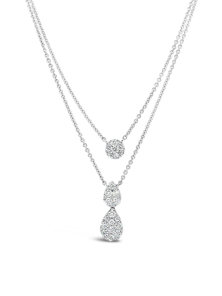 Two Layers Pavé Necklace - Elgrissy Diamonds