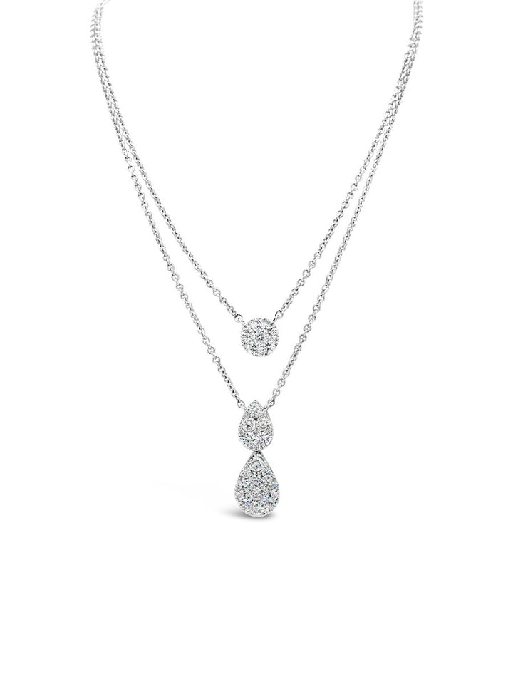 Two Layers Pavé Necklace - Elgrissy Diamonds