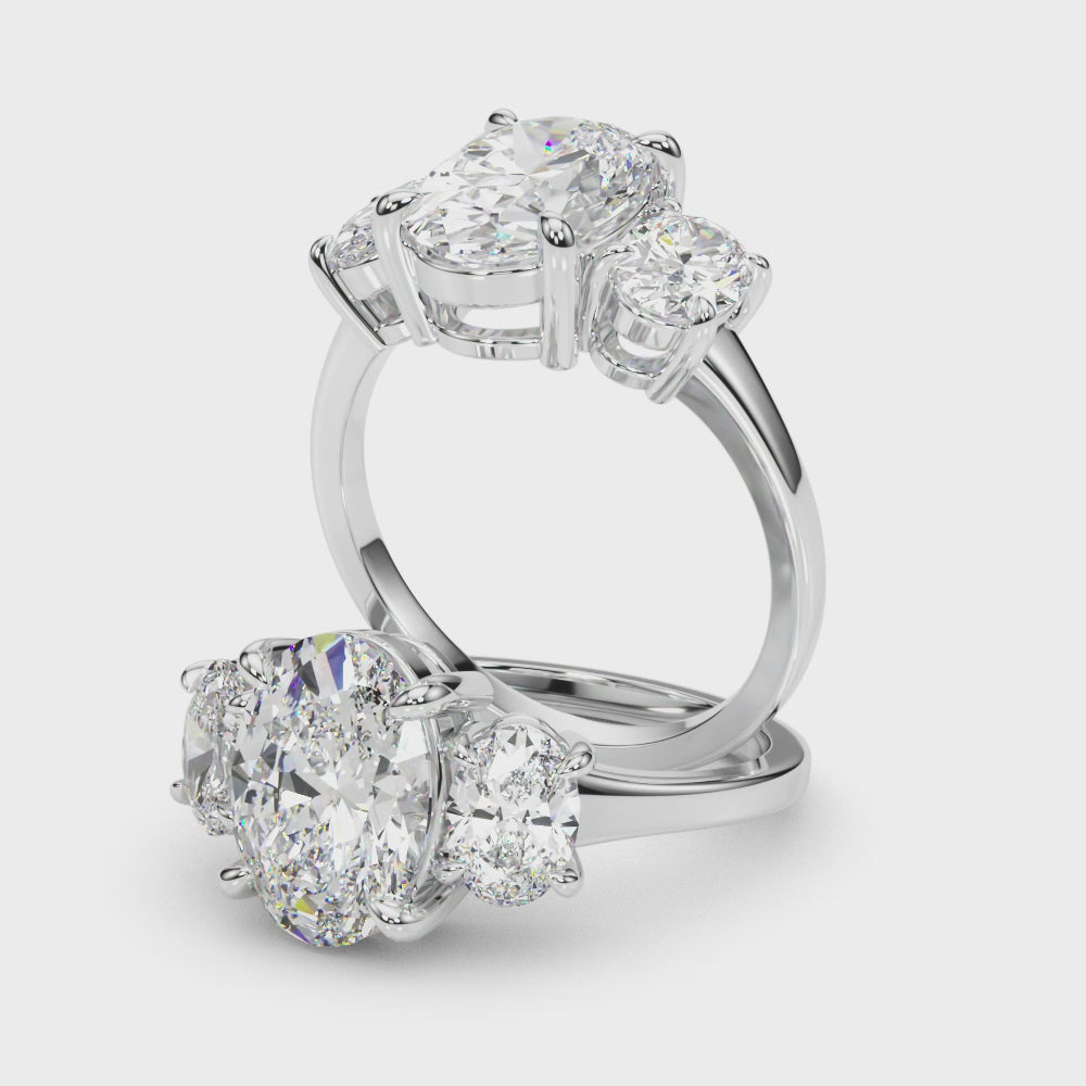 Oval Three Stone