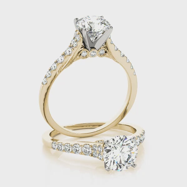 Vintage Round Diamond Engagement Ring