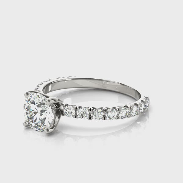 Pavé Diamonds Engagement Ring