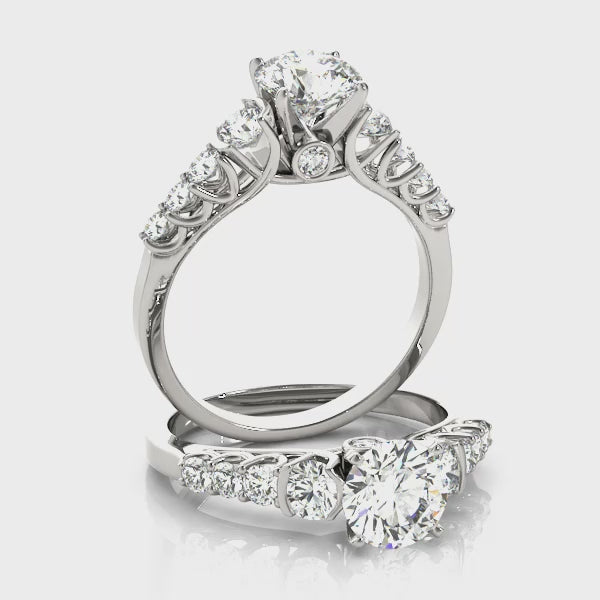 Royal Peekaboo Trellis Round Engagement Ring