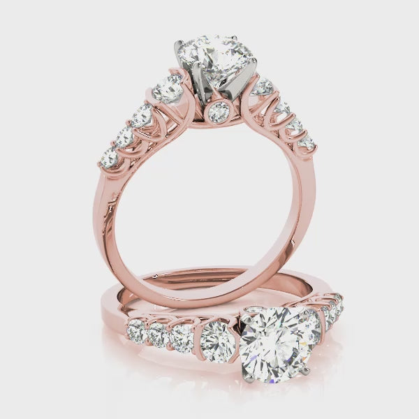 Royal Peekaboo Trellis Round Engagement Ring