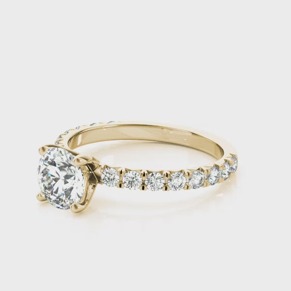 Pavé Diamonds Engagement Ring