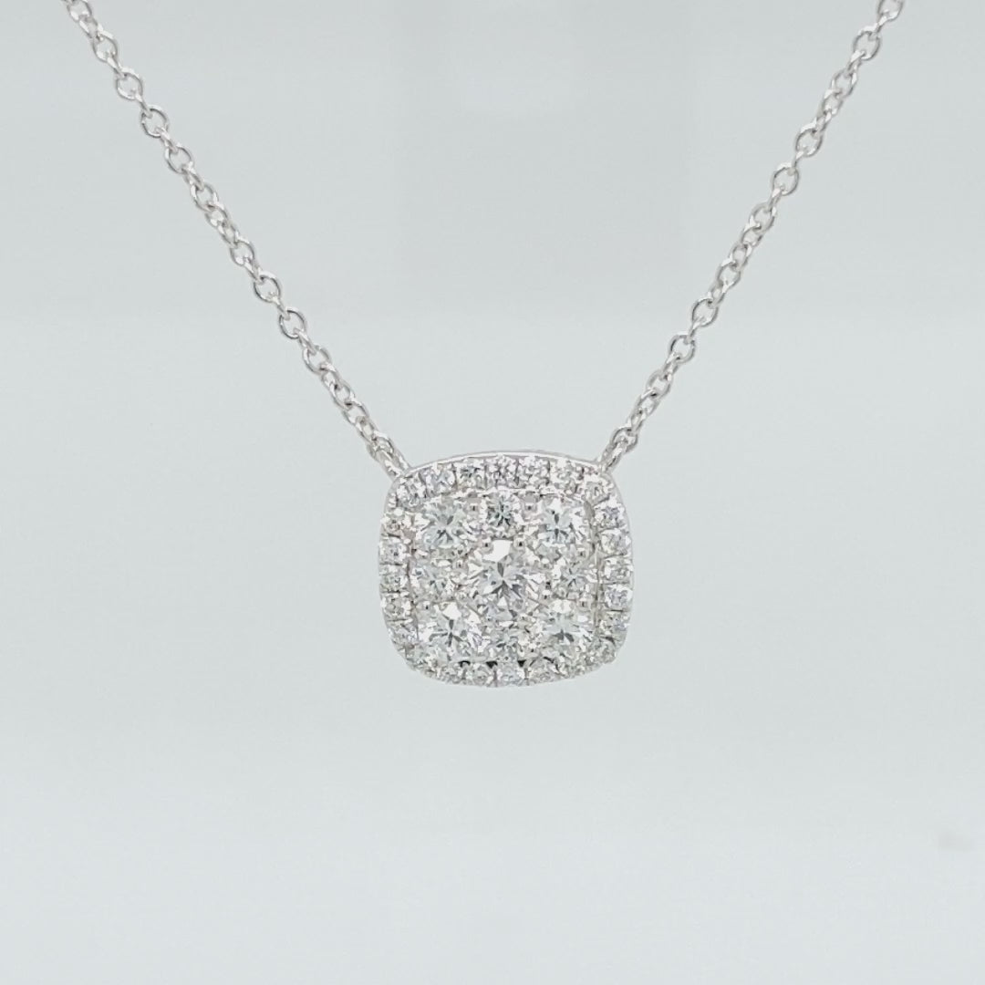 Cushion Cluster Necklace