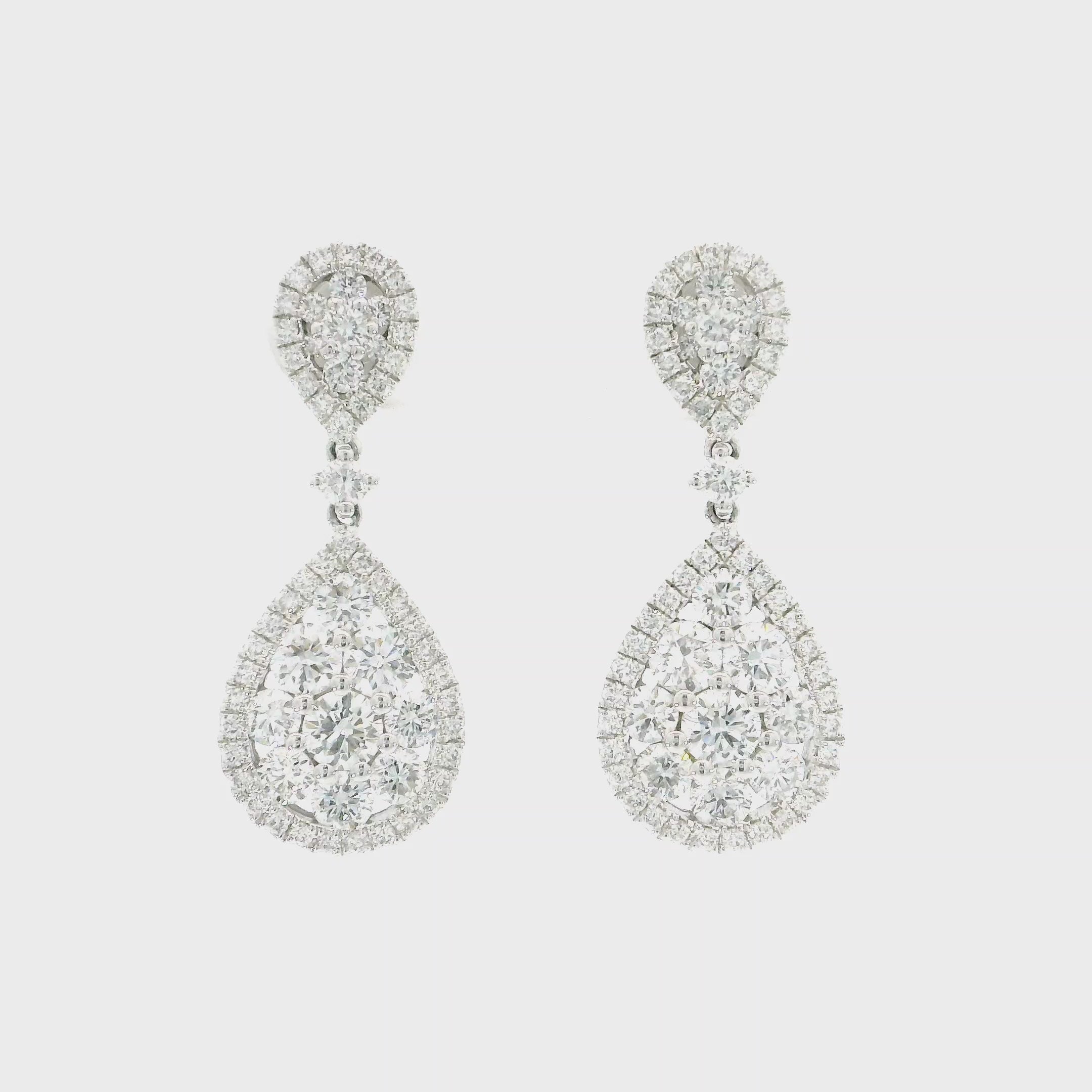 Double Pear Illusion Lab Grown Diamonds Earrings