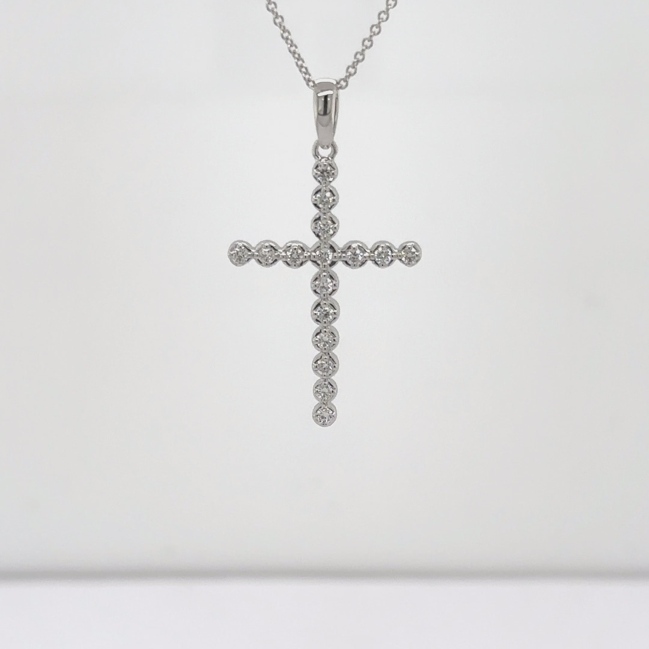 Bezel Set Cross Diamonds