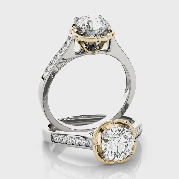 Float Bezel Round Engagement Ring