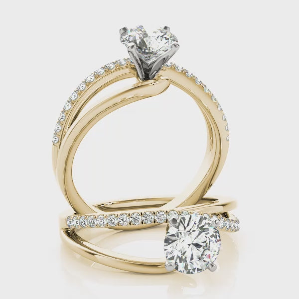 Split Shank Pavé Diamond Engagement Ring