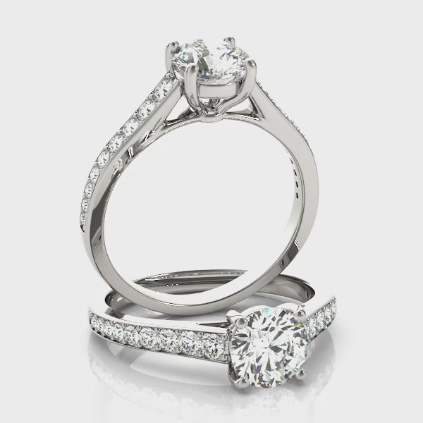 Channel Set Diamond Engagement Ring