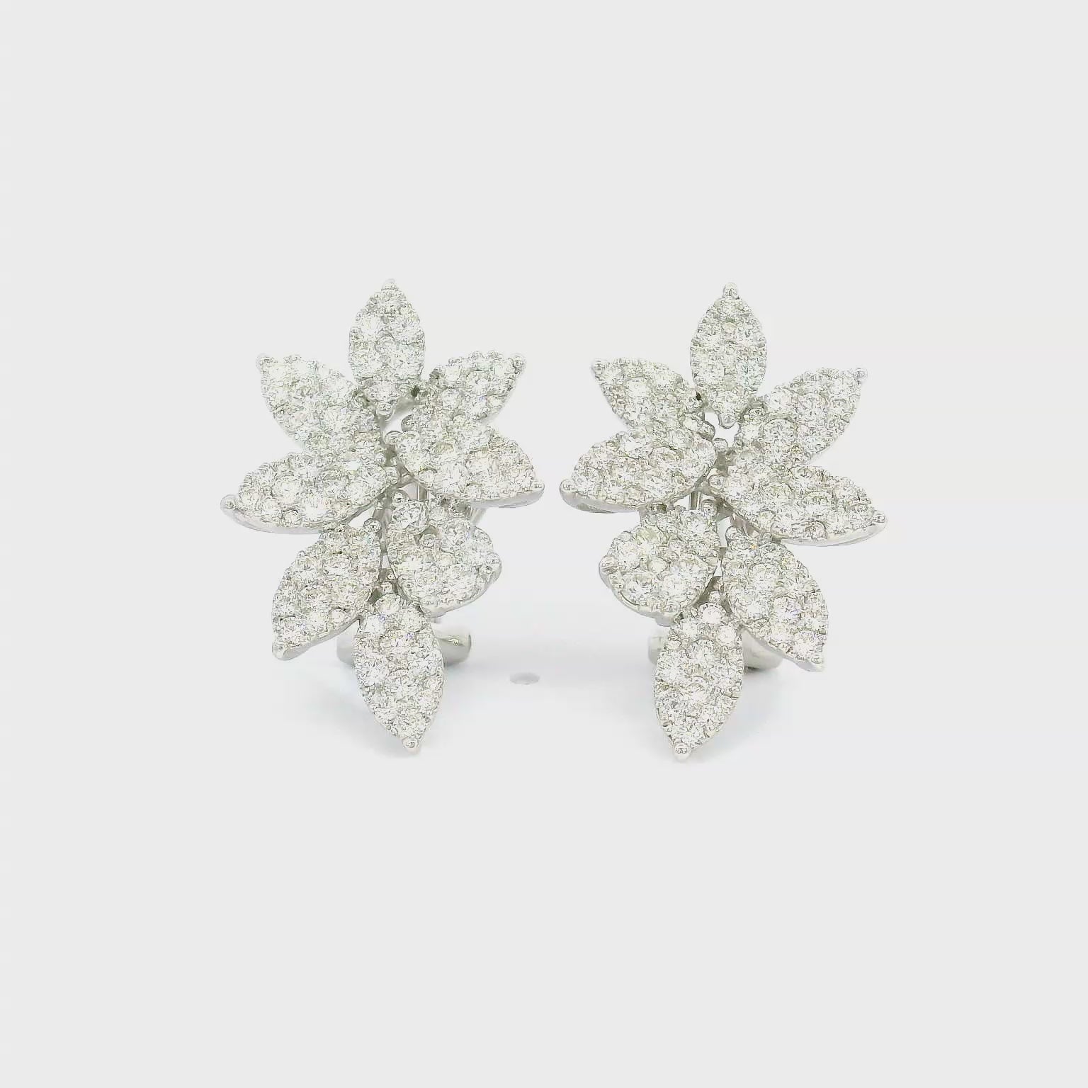 Flower Cluster Statement Earrings for Sale