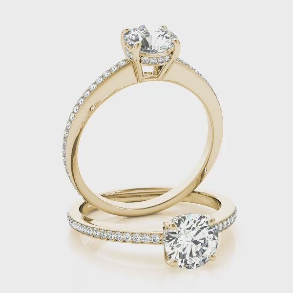 Channel Hidden Halo Engagement Ring