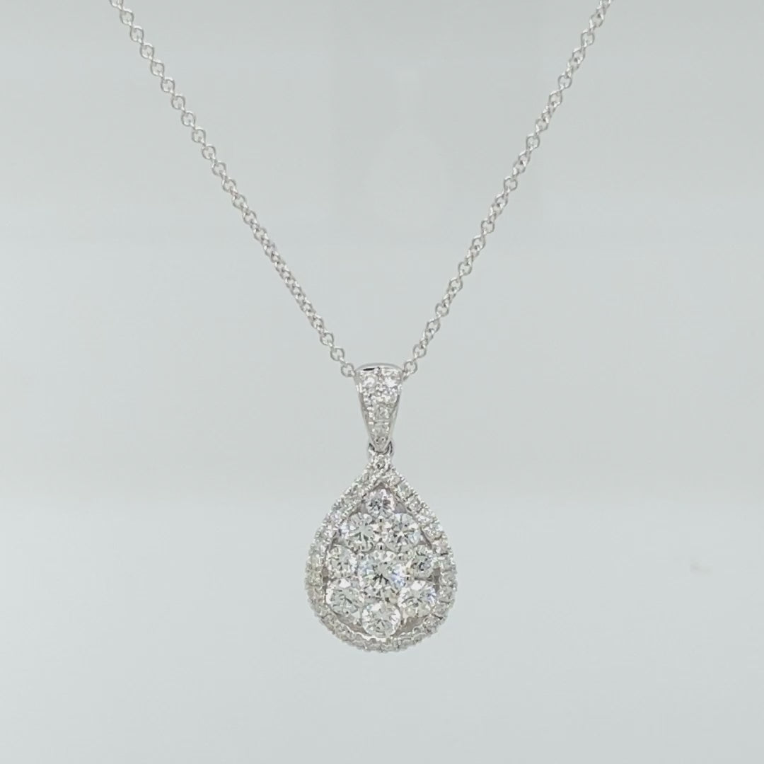 Halo Pear Cluster Pendant