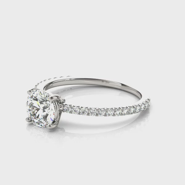 The Signature Petite Pavé Engagement Ring