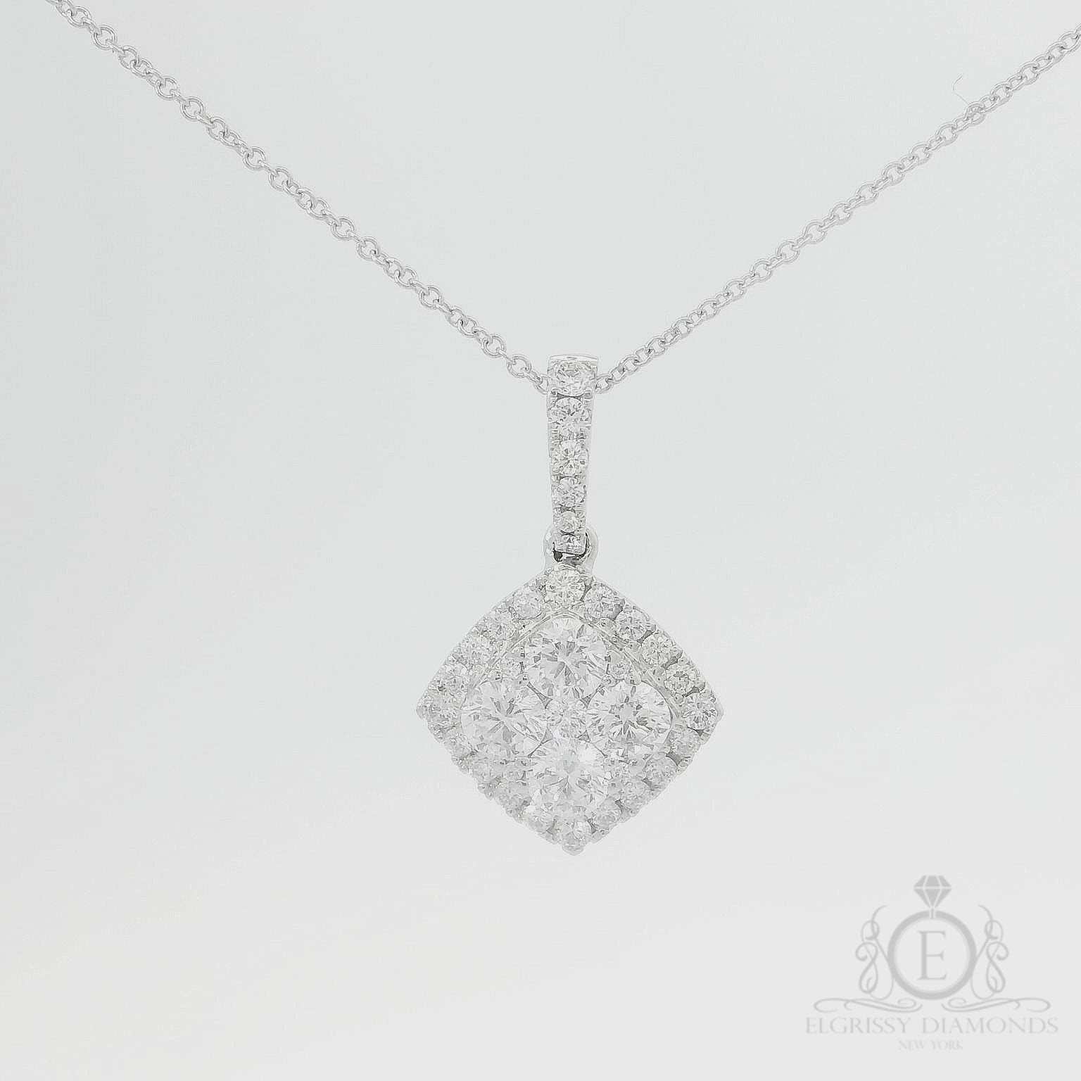 East West Cushion Custer Pendant for Sale