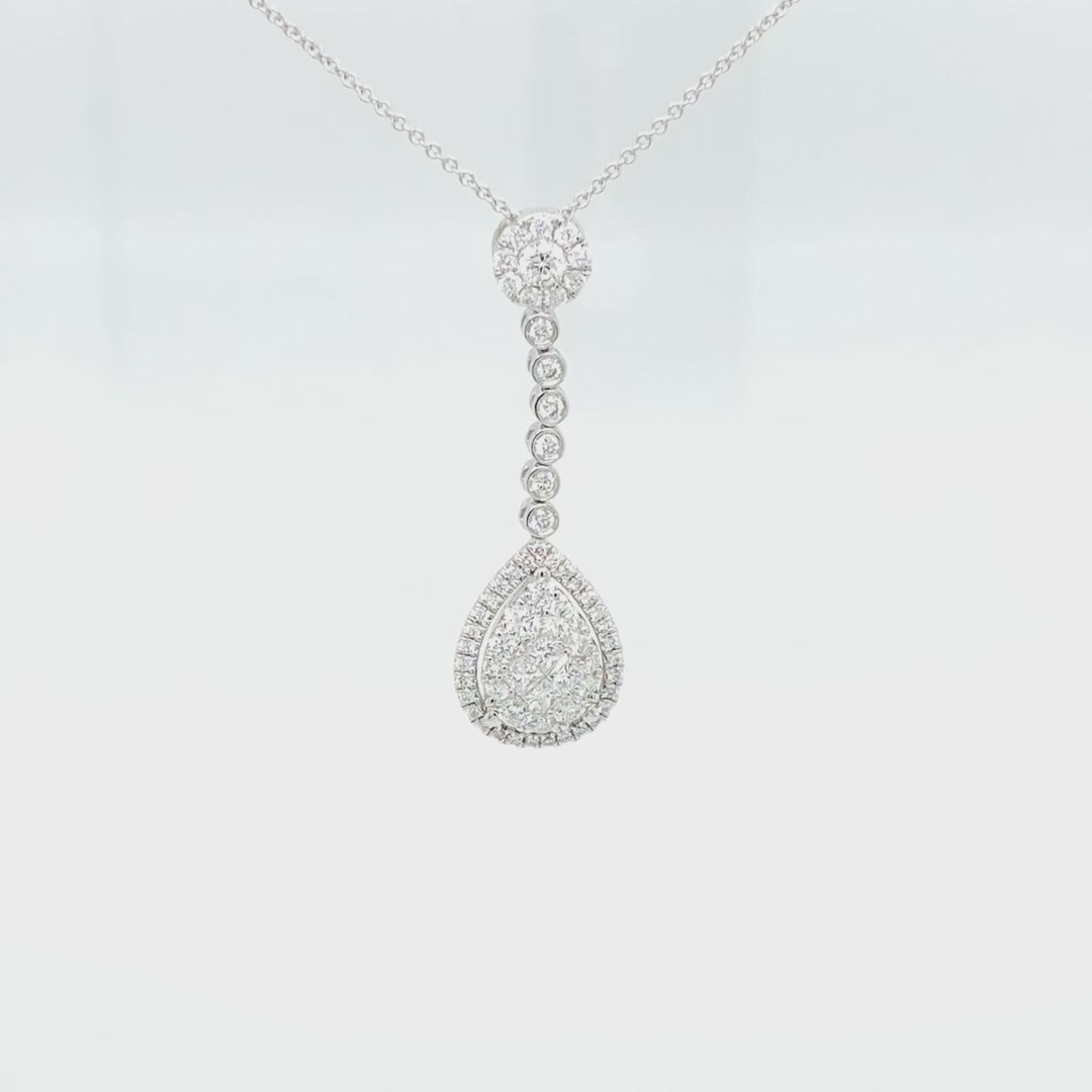 Halo Pear illusion Pendant