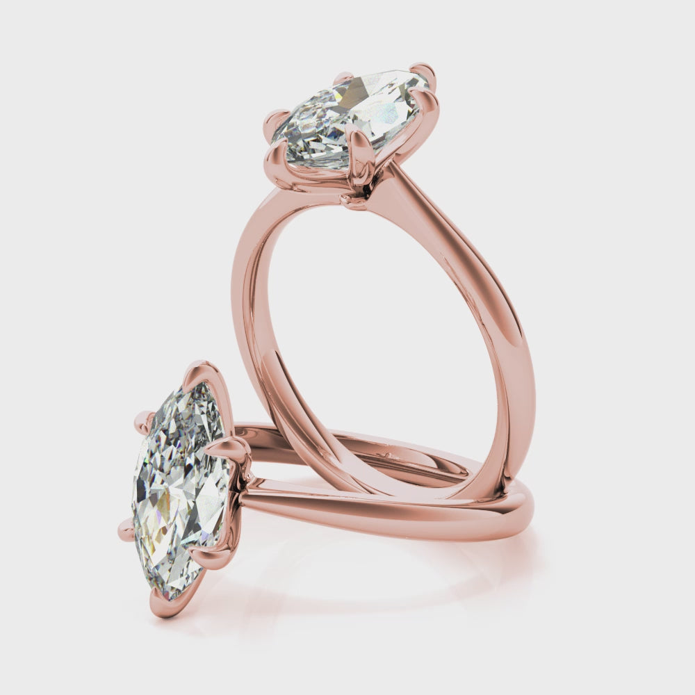 Marquise Solitaire Engagement Ring