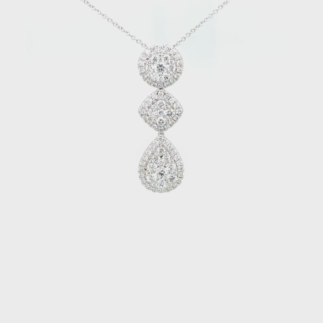 3 Mixed Shapes Pendant for Sale