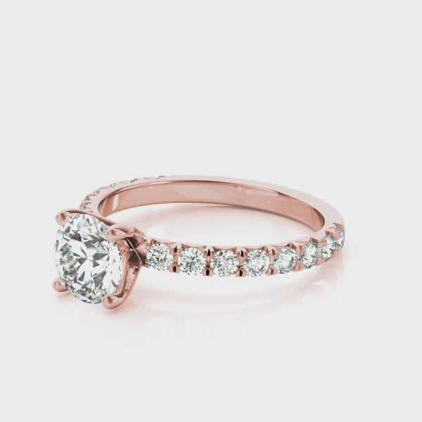 Pavé Diamonds Engagement Ring