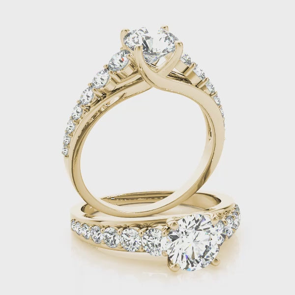 Reverse Tapered with Diamonds in Trellis Setting