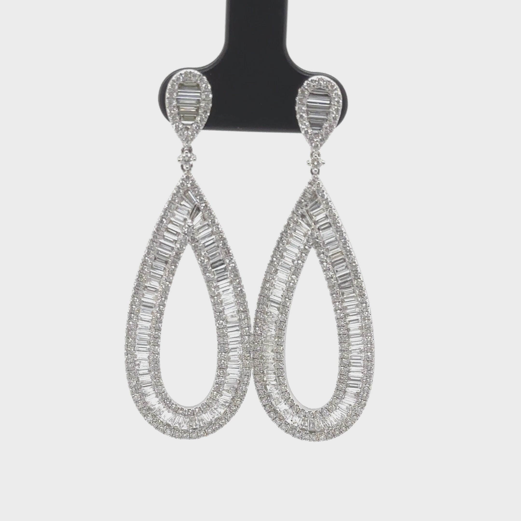 Pear Hollow Drop Earrings