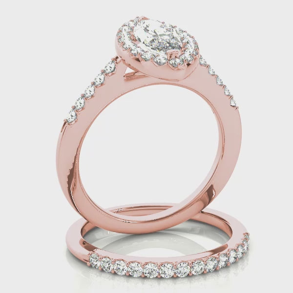 Marquise Halo Pavé Diamond Engagement Ring