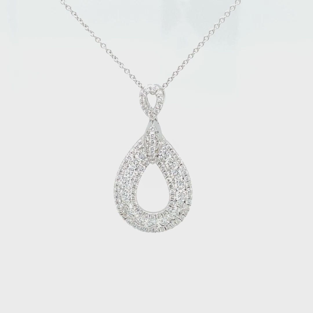 Pear Hallow Pave Pendant for Rent