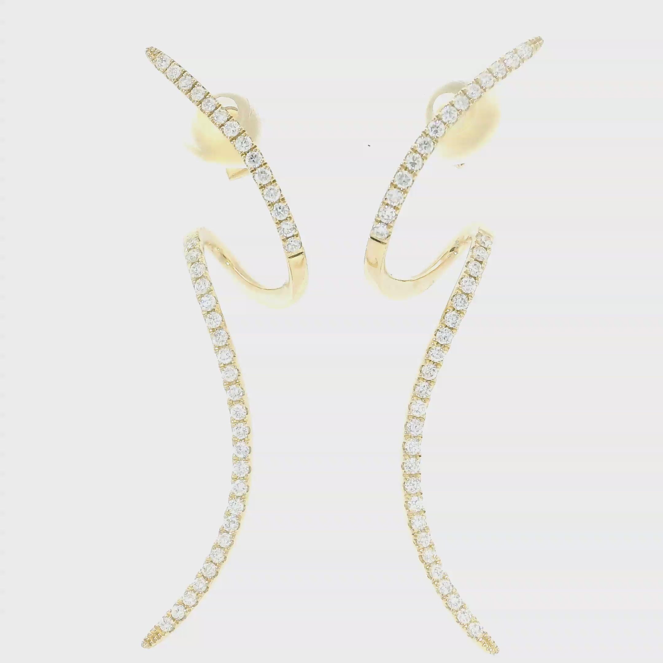 Yellow Gold Spiral Threader Earrings