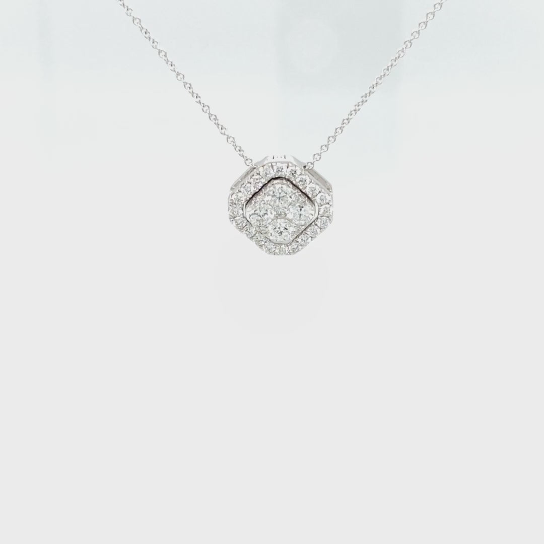 TwoWay Halo Cushion Pendant