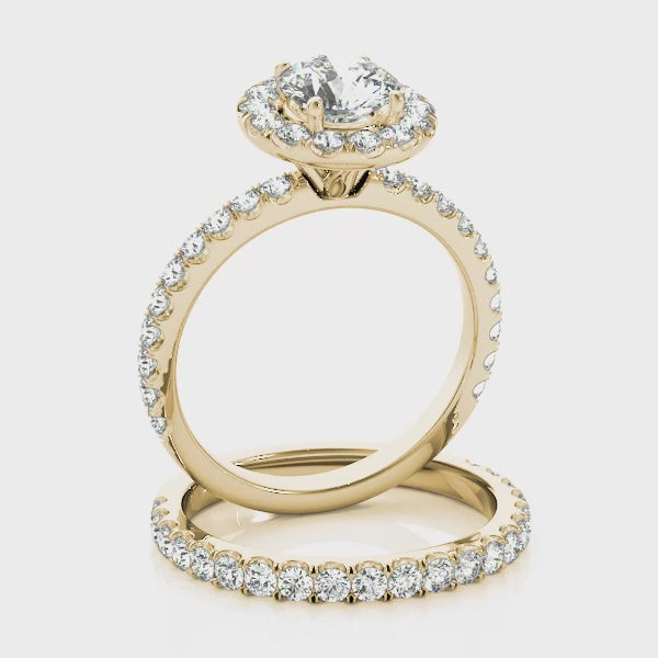 Float Halo Pavé Engagement Ring