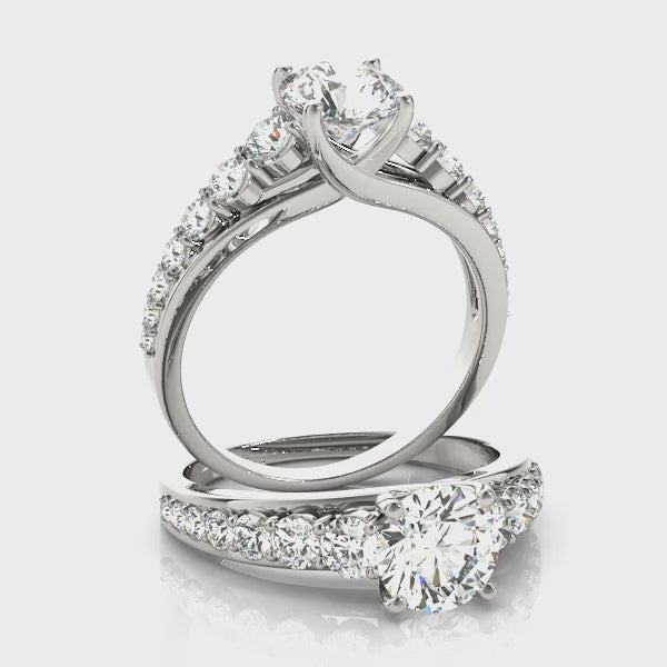 Reverse Tapered with Diamonds in Trellis Setting